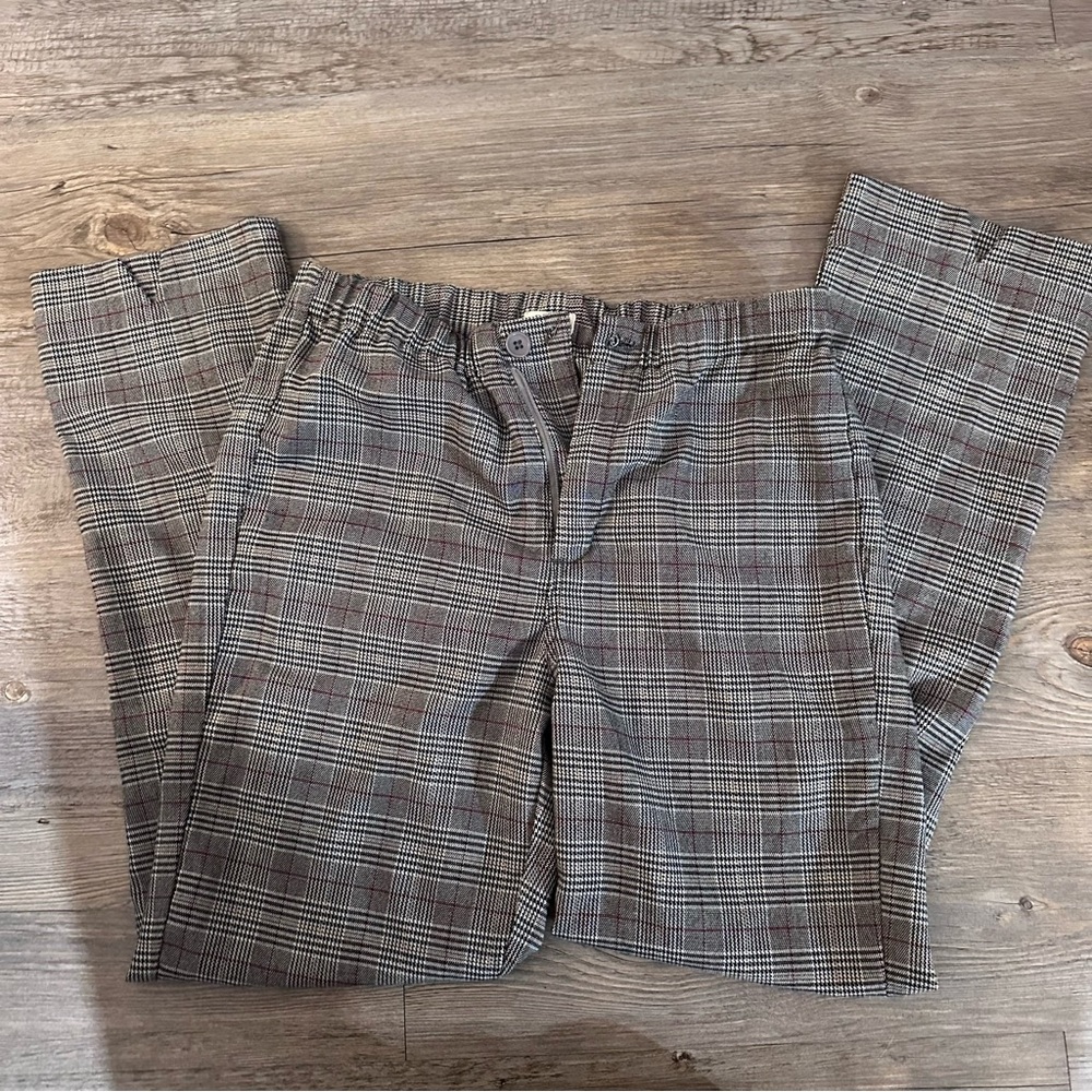 Gray Plaid Pants
